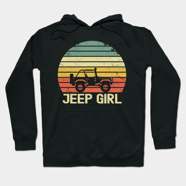 Jeep Girl Vintage Jeep Hoodie by Oska Like